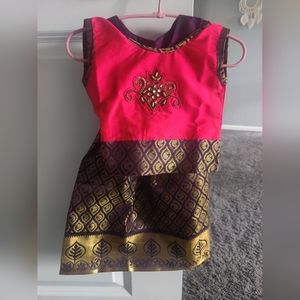 Toddler Girls New silk skirt and blouse